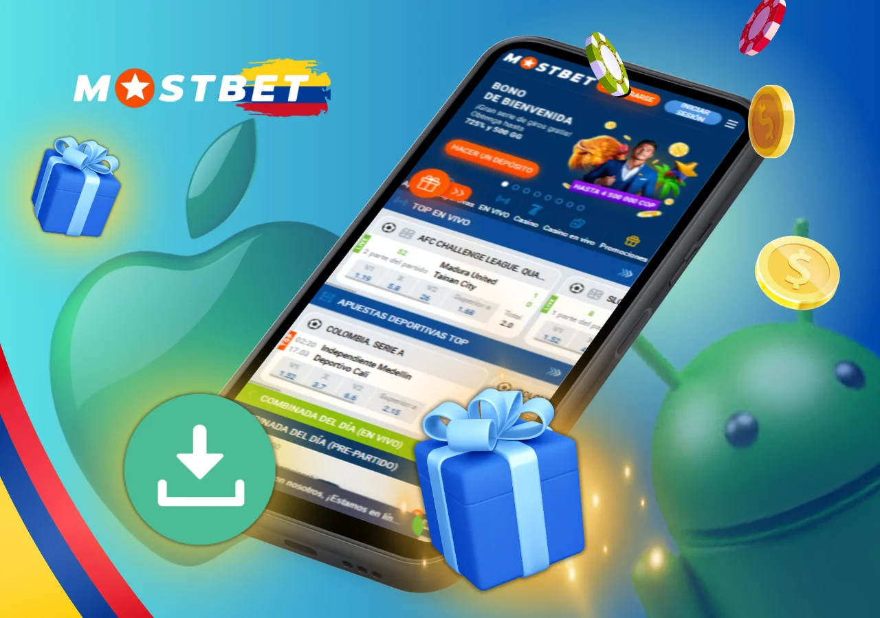 Con la app de Mostbet en Colombia, puedes apostar y ganar con un bono de bienvenida.