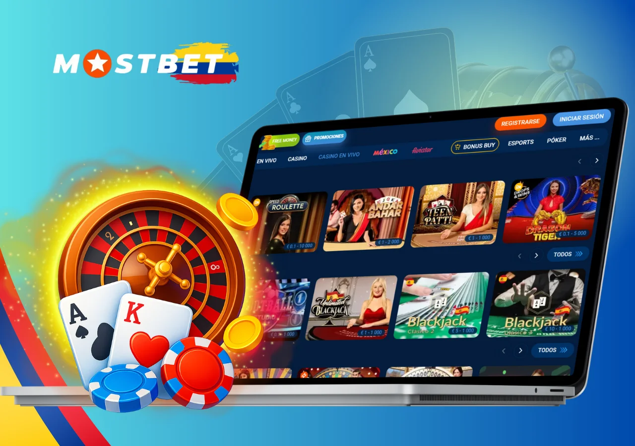 Casino en vivo con ruleta, poker y blackjack transmitidos en directo